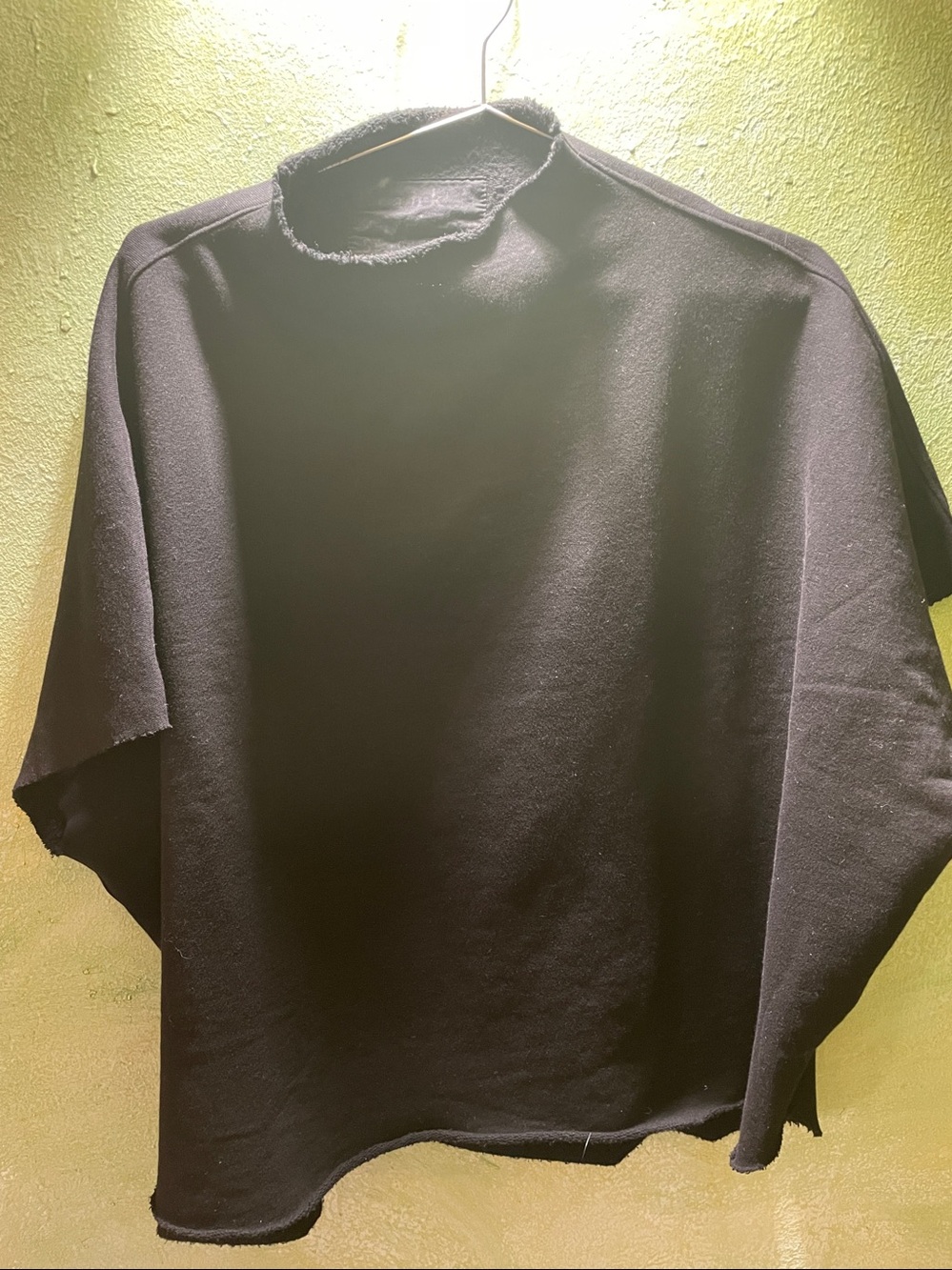 Frank & Eileen Black Knit Top.                            Olive Original Capelet